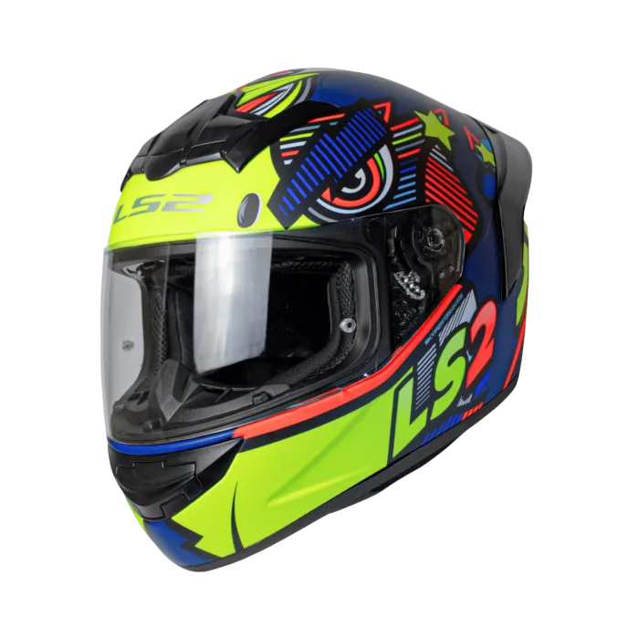 LS2 FF352 ROOKIE KHAN MATT NAVY BLUE HI VIZ YELLOW