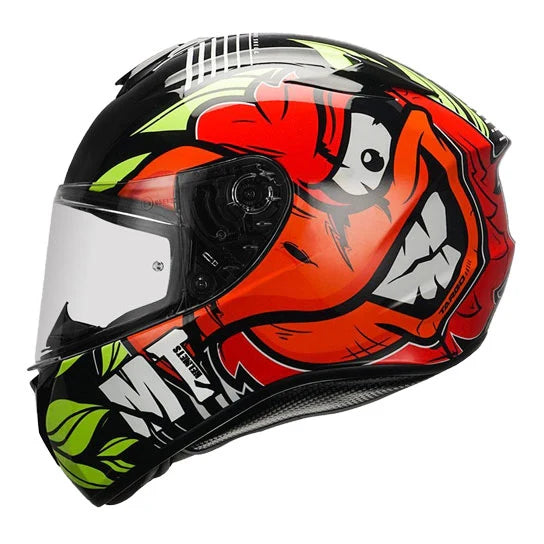 MT TARGO TRUCK GLOSS FLURO RED HELMET