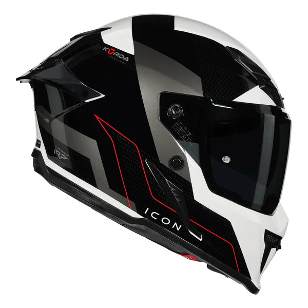 KORDA ICON HELMET NYX HELMET - GLOSS BLACK WHITE