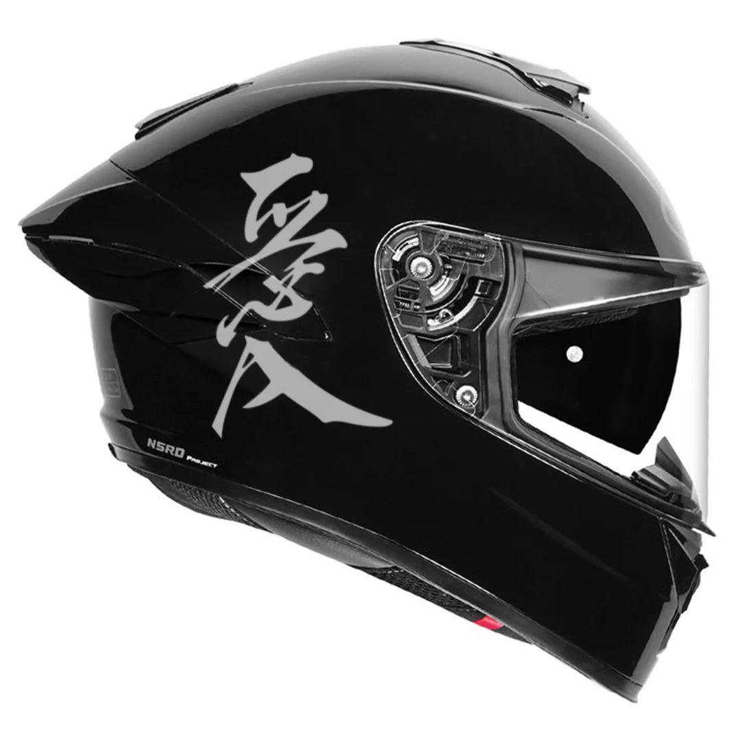 NHK K5R KANJI BLACK GLOSS HELMET