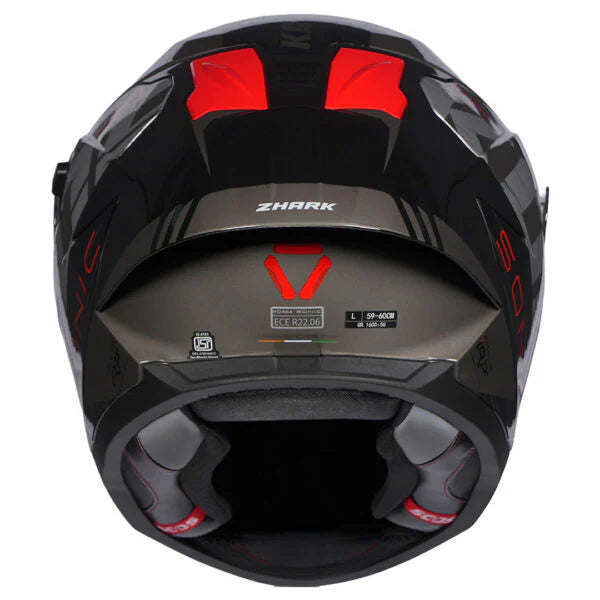 KORDA SONIC GP ZHARK HELMET - BLACK GREY