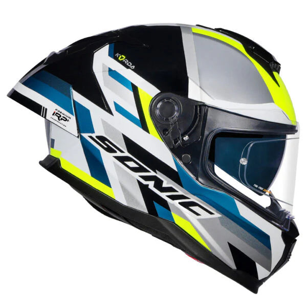 KORDA SONIC GP MOZE HELMET - GREY FLO YELLOW