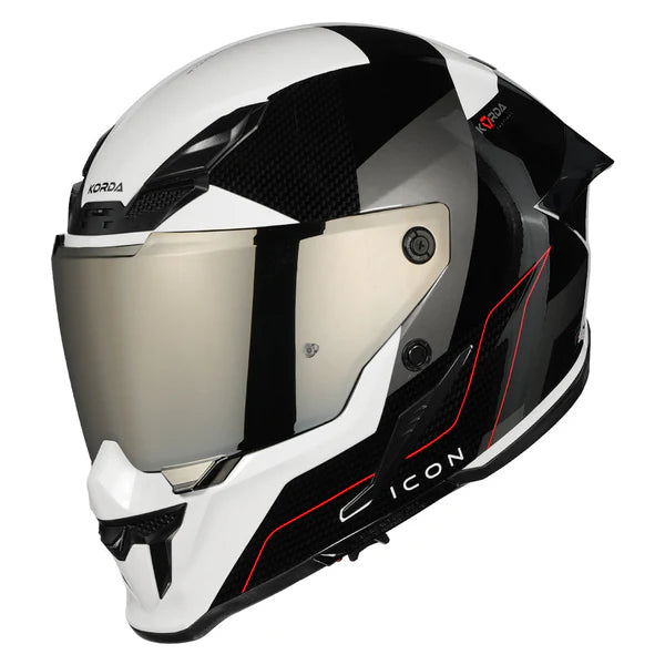 KORDA ICON HELMET NYX HELMET - GLOSS BLACK WHITE