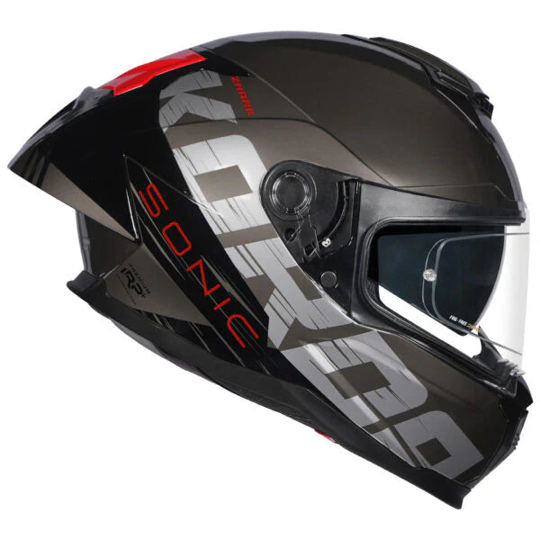 KORDA SONIC GP ZHARK HELMET - BLACK GREY