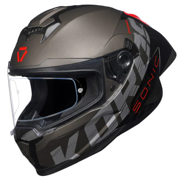 KORDA SONIC GP ZHARK HELMET - BLACK GREY