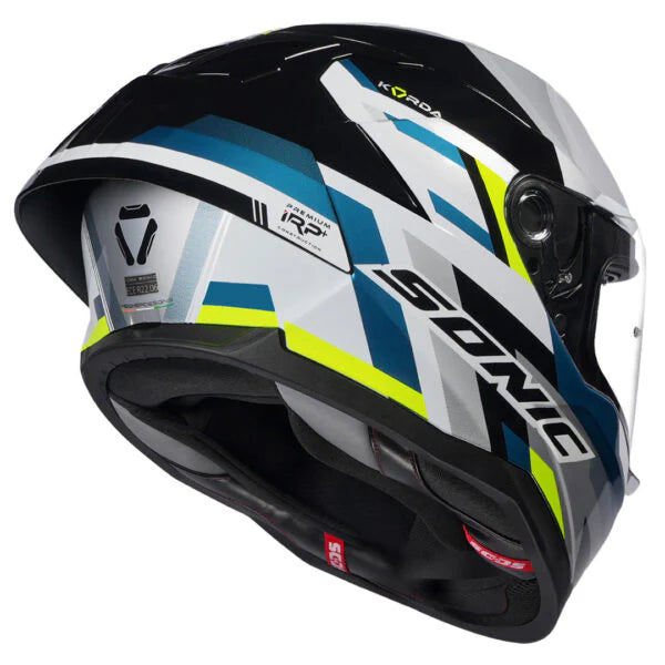 KORDA SONIC GP MOZE HELMET - GREY FLO YELLOW