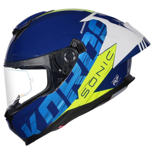 KORDA SONIC GP ZHARK HELMET - WHITE BLUE