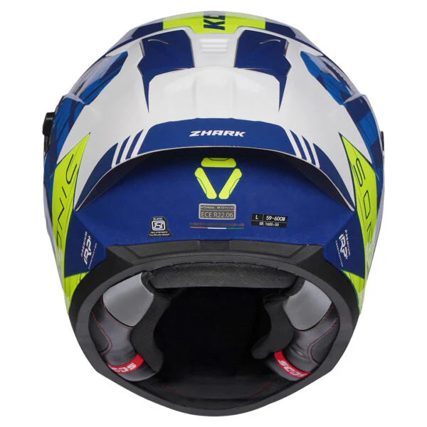 KORDA SONIC GP ZHARK HELMET - WHITE BLUE