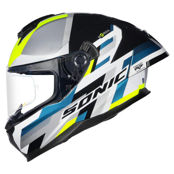 KORDA SONIC GP MOZE HELMET - GREY FLO YELLOW