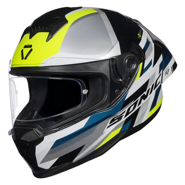 KORDA SONIC GP MOZE HELMET - GREY FLO YELLOW