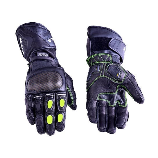 SCALA TREKKER RIDING GLOVES - BLACK FLU. GREEN