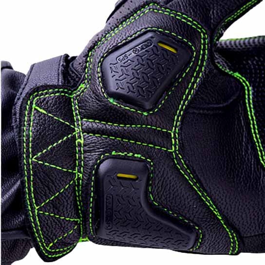 SCALA TREKKER RIDING GLOVES - BLACK FLU. GREEN